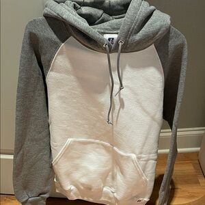 NEW Russell Athletic Men's Gray and White Hoodie size Small
